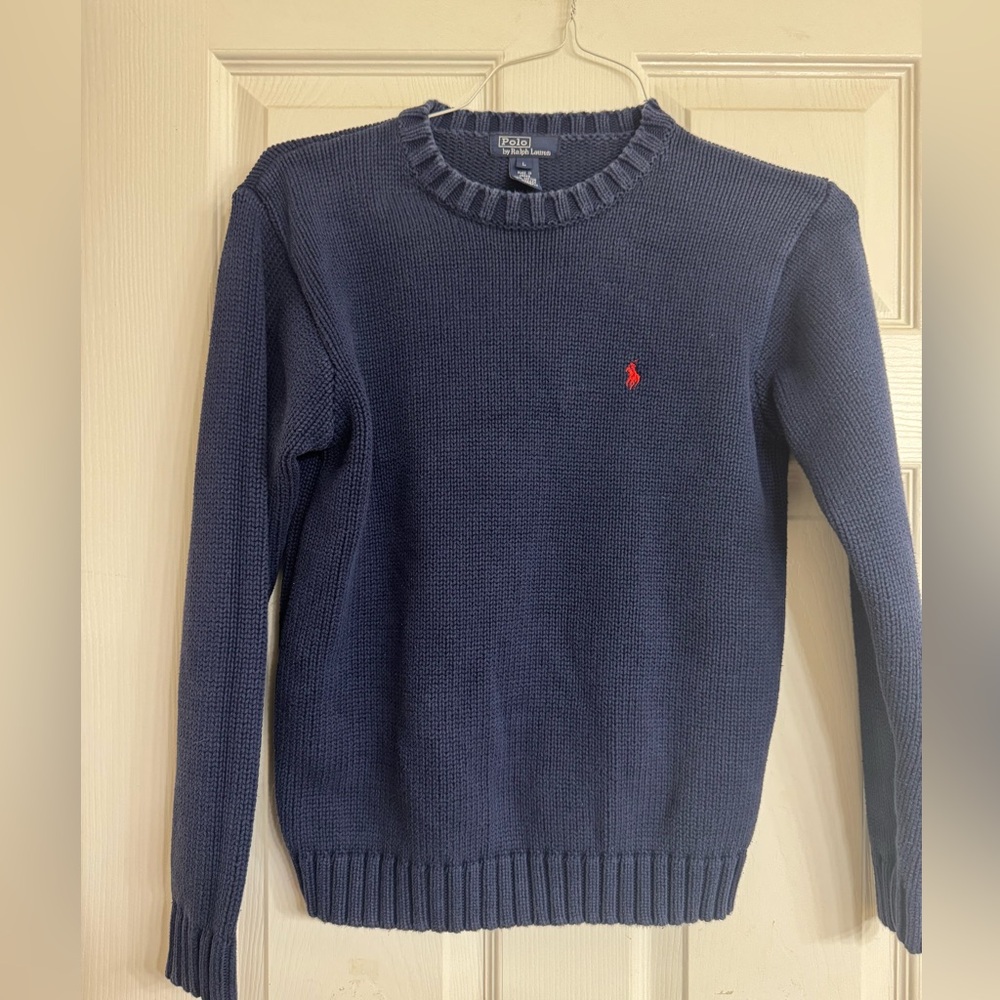 POLO RALPH LAUREN NAVY BLUE SWEATER